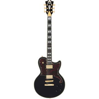 D'Angelico DADBATLSBKGS Deluxe Atlantic Baritone - Solid Black