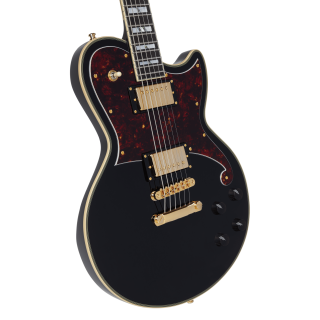 D'Angelico DADBATLSBKGS Deluxe Atlantic Baritone - Solid Black
