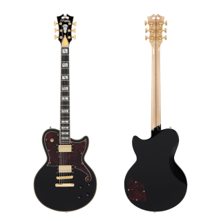D'Angelico DADBATLSBKGS Deluxe Atlantic Baritone - Solid Black