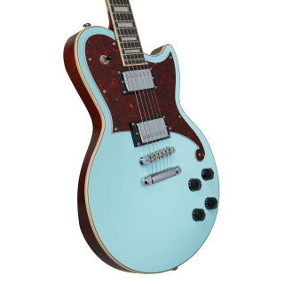 D'Angelico DAPATLSBMCS Premier Atlantic Single-Cutaway Guitar - Sky Blue