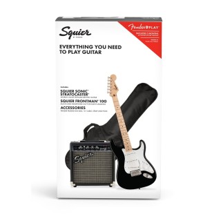 Fender 0371720406 Squier Sonic Stratocaster Pack - Black
