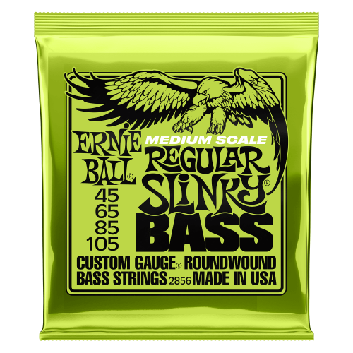 Ernie Ball Regular Slinky Nickel Wound Medium Scale Bass Strings - 45-105 Gauge - P02856