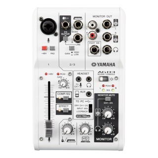  Yamaha AG03MK2 Live Streaming Mixer - White